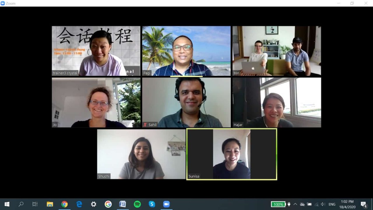 Learn Chinese online Live Zoom classes in small groups (Max. 8)