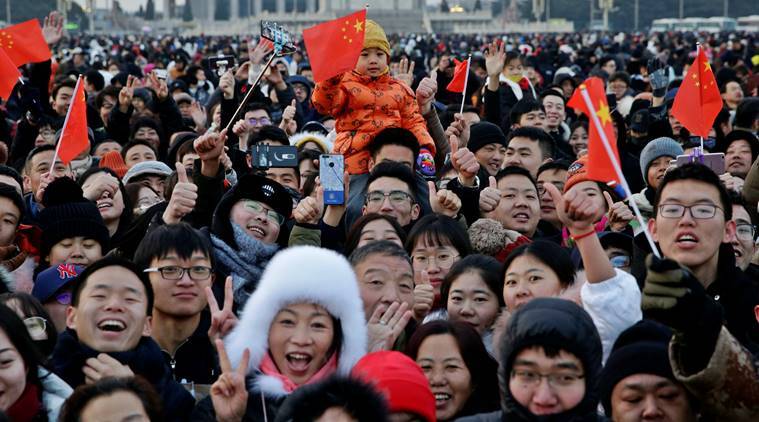 A crowd in China